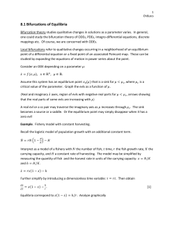 8.1 Bifurcations of Equilibria
