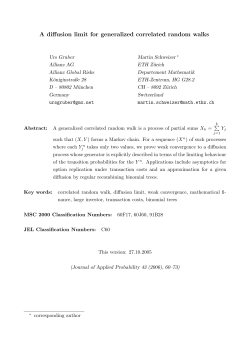A diffusion limit for generalized correlated random walks