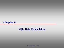 SQL Data Manipulation