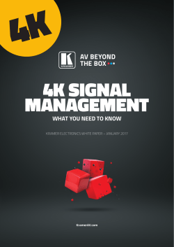 4K Signal Management White Paper