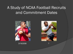A study of NCAA football recruits and commitment