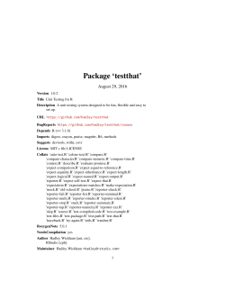 Package `testthat`