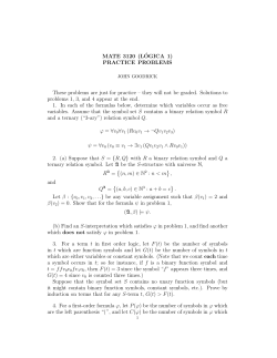 MATE 3120 (L&acute;OGICA 1) PRACTICE PROBLEMS These problems