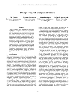 Strategic Voting with Incomplete Information
