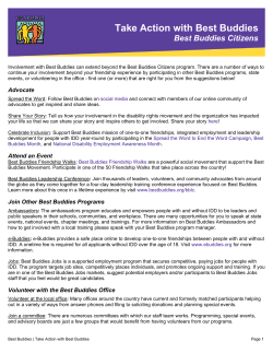 Take Action with Best Buddies