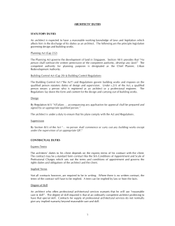 architects` duties statutory duties