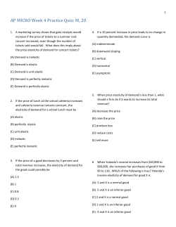 AP MICRO Week 4 Practice Quiz: M, 20