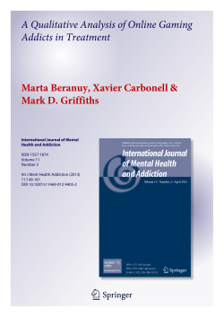 A Qualitative Analysis of Online Gaming Addicts in