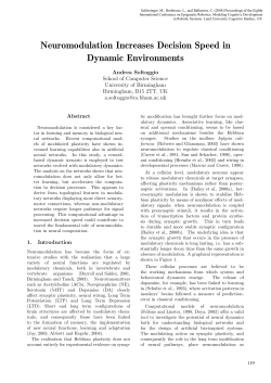 Neuromodulation Increases Decision Speed in Dynamic Environments