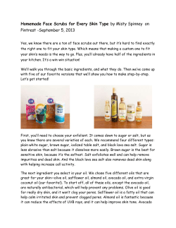 Homemade Face Scrubs for Every Skin Type by Misty Spinney on