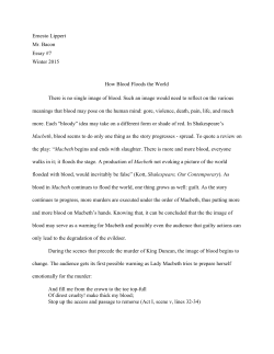 Ernesto Lippert Mr. Bacon Essay #7 Winter 2015 How Blood Floods