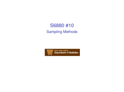 S6880 #10 - Sampling Methods