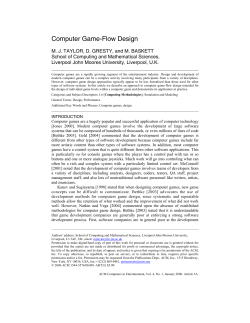 Computer Game-Flow Design