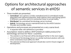 20170104 Semantic Architecture options
