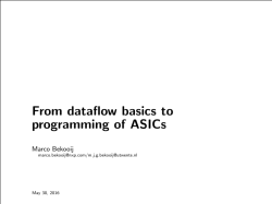 From dataflow basics to programming of ASICs