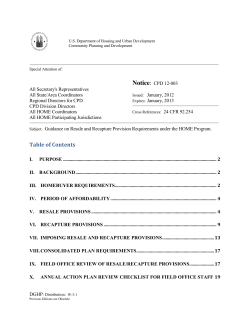 Notice CPD 12 003 Guidance Resale Recapture