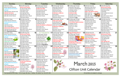 Clifton Unit Calendar - The Gardens at Fair Oaks