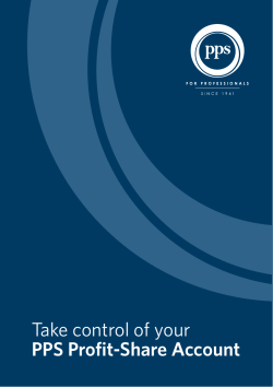 PPS Profit - Share Account portfolio choice brochure.