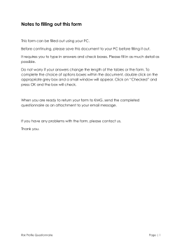 Notes to filling out this form This form can be filled out using your PC