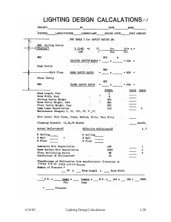 lighting design calculations