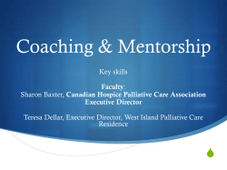 Coaching and Mentorship - Canadian Hospice Palliative Care