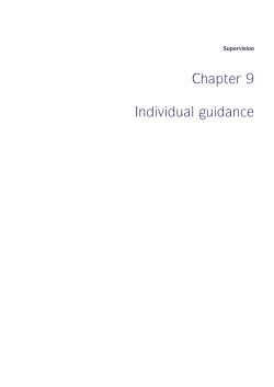 Chapter 9 Individual guidance
