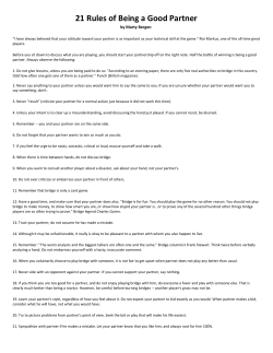 21 Rules of Being a Good Partner