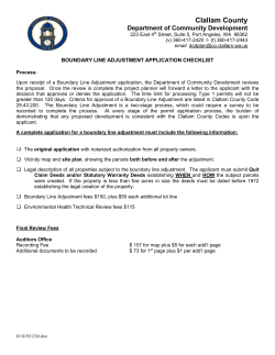 Boundary Line Adjustment Application