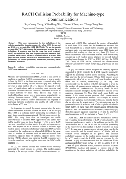 RACH Collision Probability for Machine