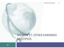 Session 6: Estimating cost of debt, debt ratios and cost of capital