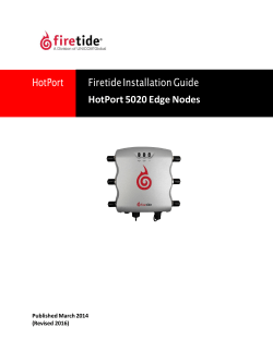 HotPort Firetide Installation Guide HotPort 5020 Edge Nodes
