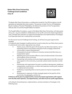 Grant Guidelines - Better Bike Share Partnership