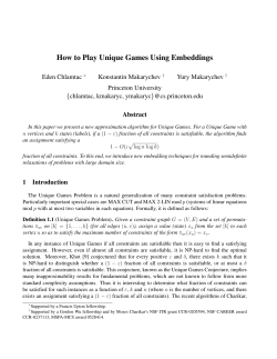 How to Play Unique Games Using Embeddings