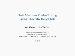 Rule Measures Tradeoff Using Game