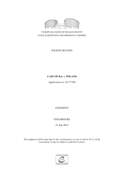 RS v Poland (Application No. 63777/09)