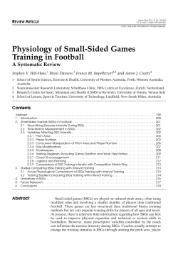 Sports Medicine 2011 - Elite Sports Performance