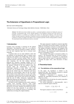 The Extension of Hypothesis in Propositional Logic