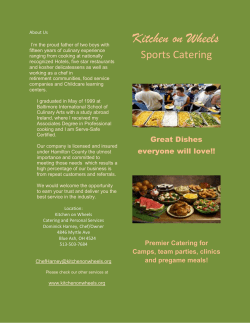 Premier Catering for Camps, team parties, clinics and pregame meals!