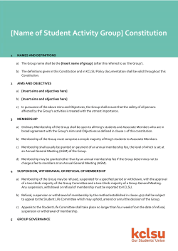 Group Constitution Template
