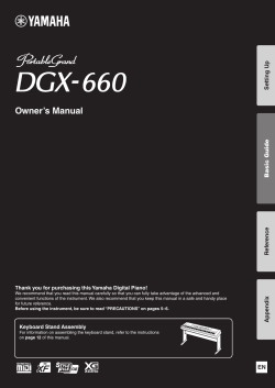 DGX-660 Owner`s Manual - Yamaha