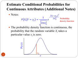 Estimate Conditional Probabilities for Continuous Attributes
