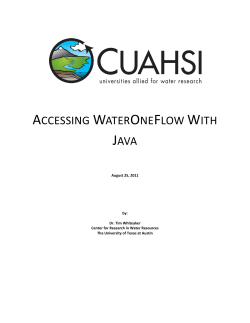 accessing wateroneflow with java - Data Services
