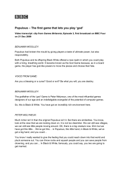 Populous &ndash; The first game that lets you play `god`