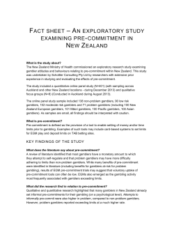 fact sheet * an exploratory study examining pre