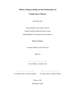 Effects of Sports Drinks on the Performance of Young Soccer Players