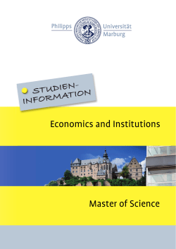 Economics and Institutions Master of Science