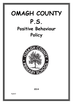 Positive Behaviour - Omagh County Primary School