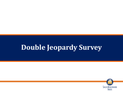 Double Jeopardy Sales Survey