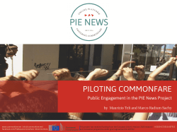 piloting commonfare - Digital Social Innovation Fair 2017