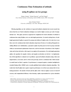 Continuous-Time Estimation of attitude using B-splines on